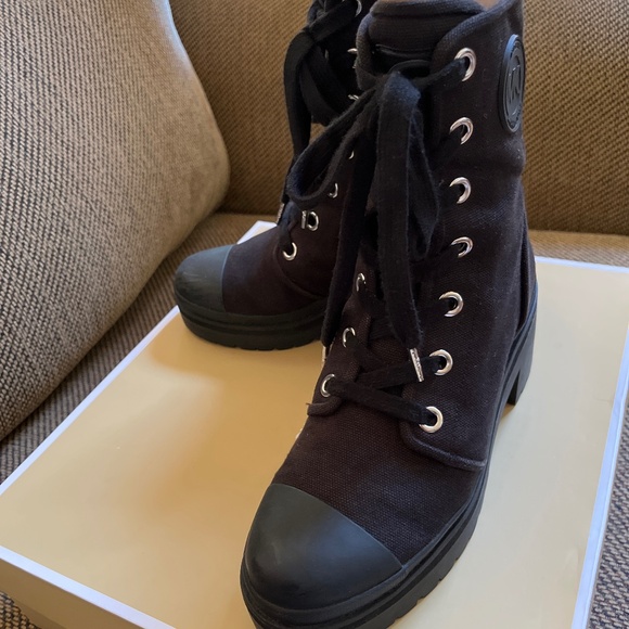 Michael Kors Corey Canvas Combat Boot - Picture 1 of 5